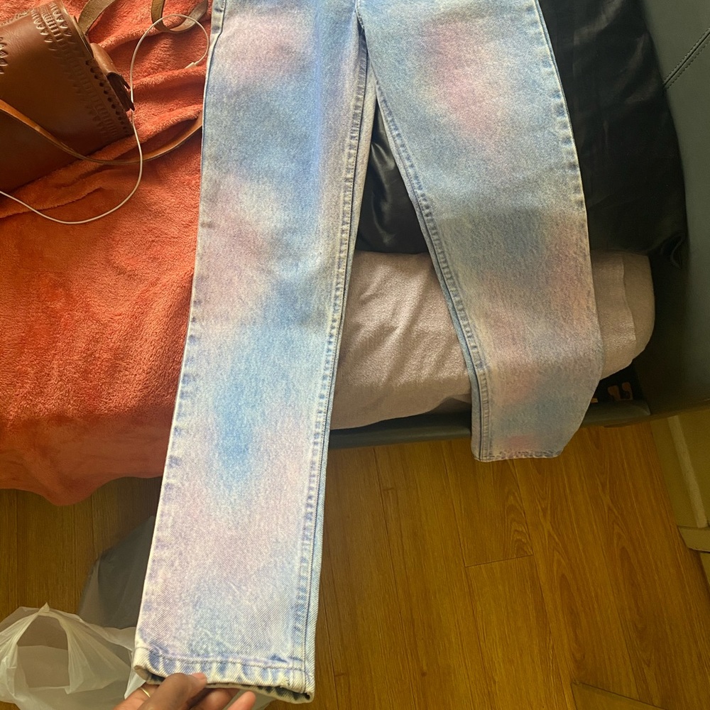 “cotton candy” American Apparel high rise jeans